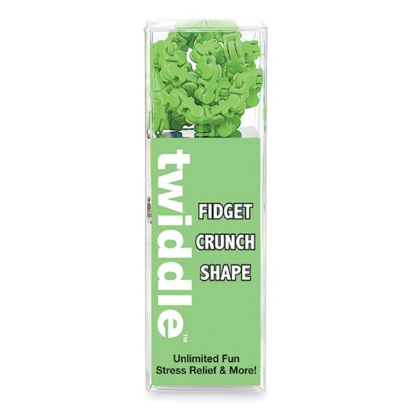Zorbitz Twiddle Fidget Crunch Shape, Green, Ages 5 And Up