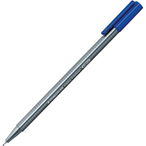 Staedtler Triplus Fineliner Porous Point Pen, Stick, Extra-Fine 0.3 Mm, Assorted Ink Colors, Silver Barrel, 20/Pack