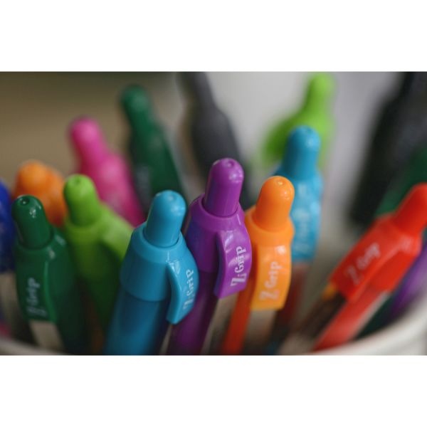 Zebra Z-Grip Ballpoint Pen, Retractable, Medium 1 Mm, Assorted Ink And Barrel Colors, 48/Pack