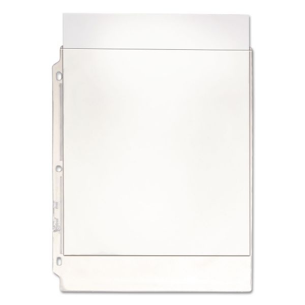 Oxford Top Load Poly Vinyl Three Hole Sheet Protectors Letter Heavy Weight Clear 50 Box