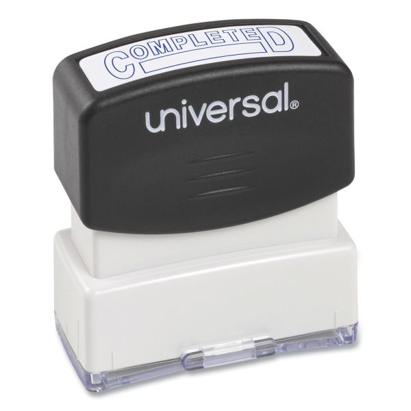 Universal Message Stamp, Completed, Pre-Inked One-Color, Blue Ink