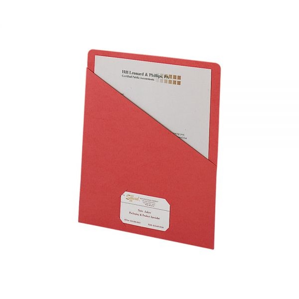 Smead Slash File Jackets Convenience Pack, 9 1/2" X 11 3/4", Red, Pack Of 25