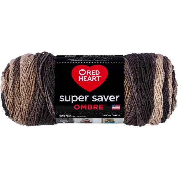 Red Heart Super Saver Ombre Yarn - Hickory