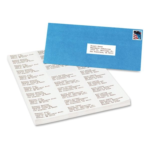 Avery Copier Mailing Labels, Copiers, 1 X 2.81, White, 33/Sheet, 250 Sheets/Box