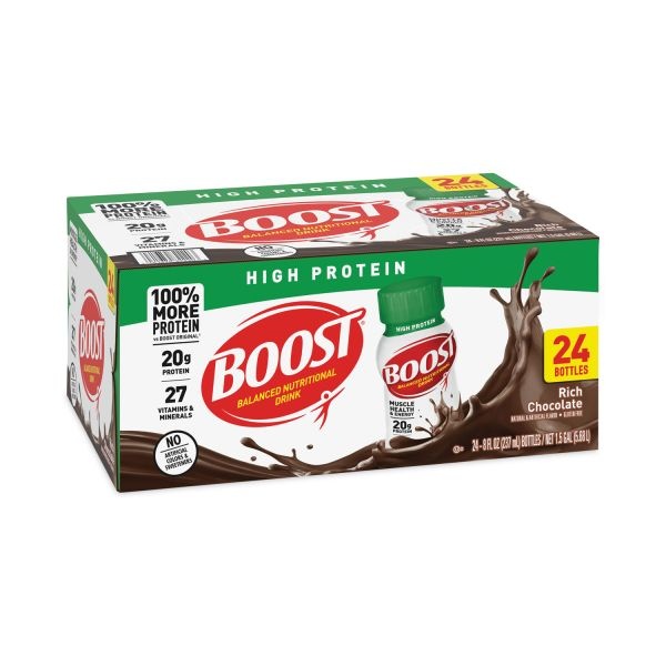 Boost High Protein Complete Nutritional Drink, 8 Oz Bottle, 24/Pack