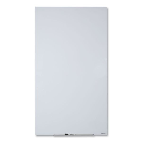 Quartet Invisamount Vertical Magnetic Glass Dry-Erase Boards, 28 X 50, White Surface