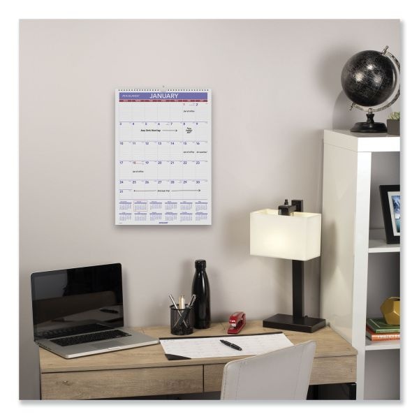 At-A-Glance Erasable Wall Calendar, 12 X 17, White Sheets, 12-Month (Jan To Dec): 2024