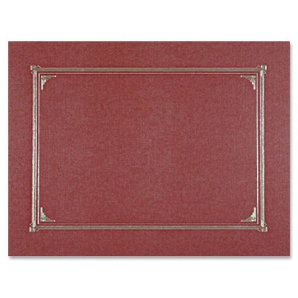 Geographics Certificate/Document Cover, 12.5 X 9.75, Burgundy, 6/Pack