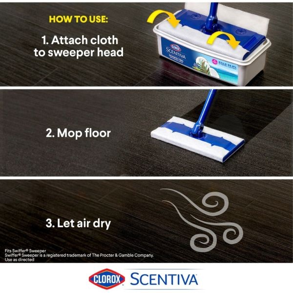 Clorox Scentiva Disinfecting Wet Mopping Cloth Refills