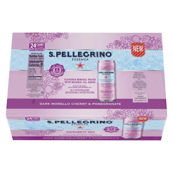 Nestlé S.Pellegrino Essenza Flavored Mineral Water, Dark Morello Cherry