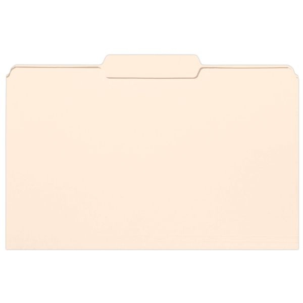 Smead Selected Tab Position Manila File Folders, Legal Size, 1/3 Cut, Position 2, Pack Of 100