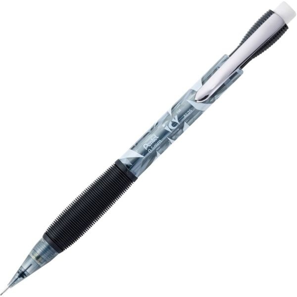 Pentel Icy Multipurpose Automatic Pencils, 0.5 Mm, Transparent Smoke Barrels, Pack Of 24