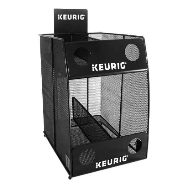 Keurig K-Cup Pod Wire Mesh Display Rack 4-Sleeve, 11 X 14 X 15.4, Black