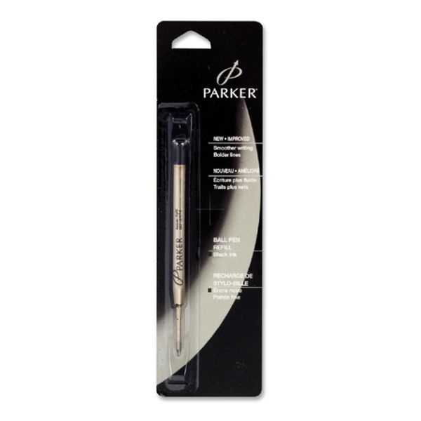 Parker Ballpoint Pen Refill, Medium Point, 1.0 Mm, Black