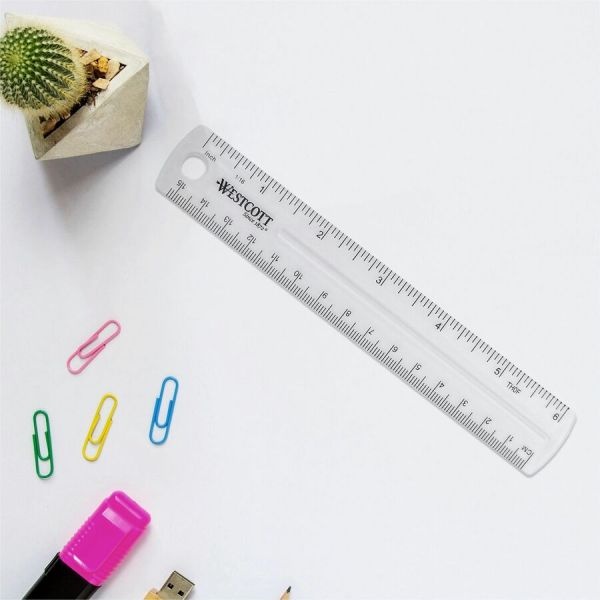 Acme Durable Plastic 6" Clear Ruler