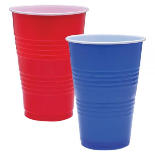 Genuine Joe 16 Oz Plastic Cups, Blue, 50/Pack