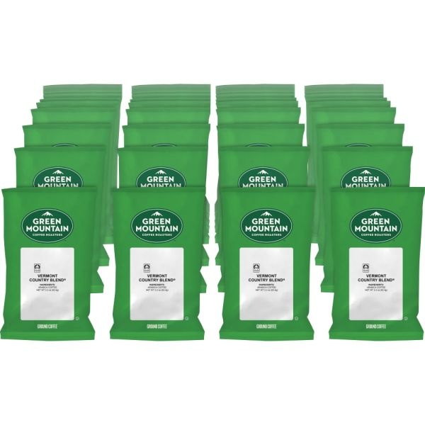 Green Mountain Ground Coffee Fraction Packs, Vermont Country Blend, Medium Roast, 2.2 Oz, 100 Fraction Packs