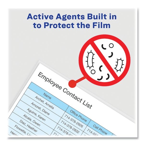 Avery Touchguard Protective Film Sheet, 9" X 12", Matte Clear, 30/Pack