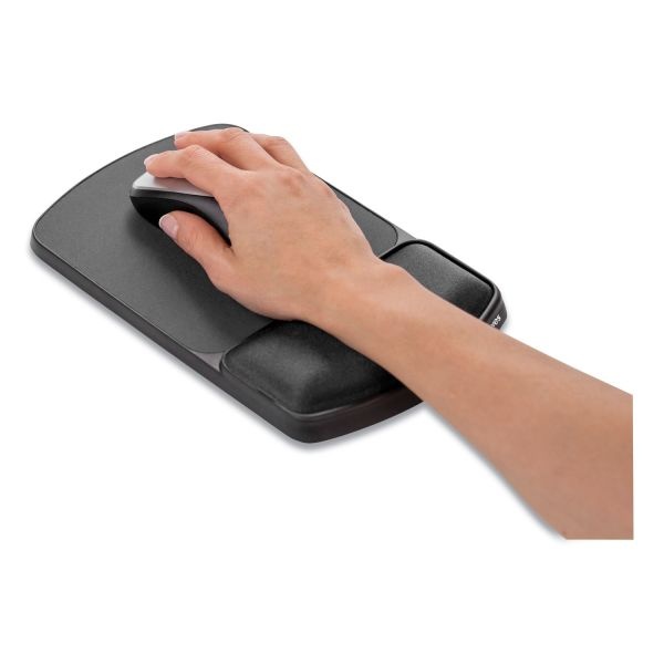 Fellowes Gel Mouse Pad With Wrist Rest, 6.25 X 10.12, Graphite/Platinum