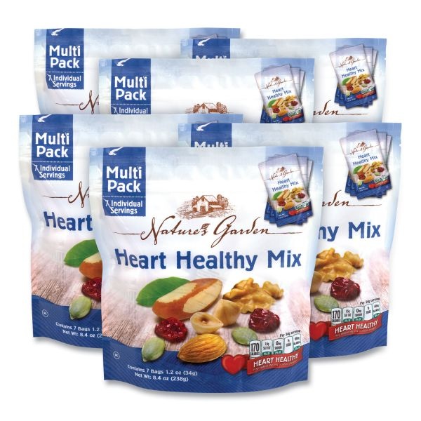 Nature's Garden Healthy Heart Mix, 1.2 Oz Pouch, 7 Pouches/Pack, 6 Packs/Box
