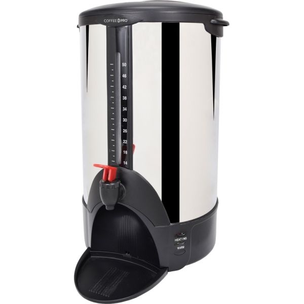 Coffee Pro 50 Cup Stainless Steel Urn Coffeemaker