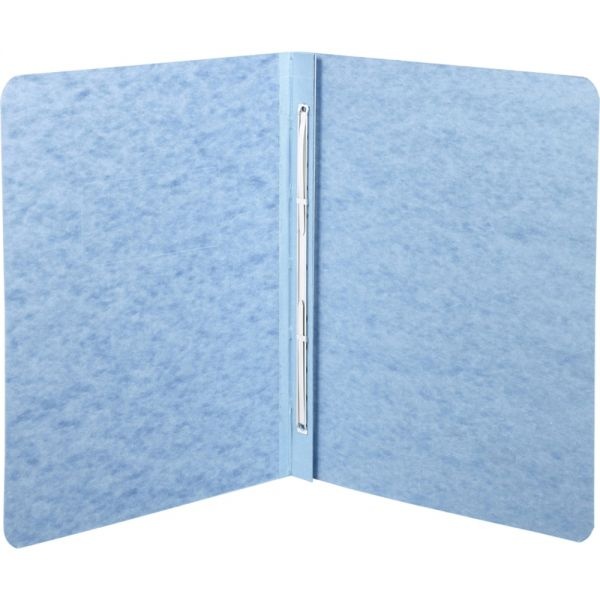 Acco Pressboard Report Cover With Tyvek Reinforced Hinge, Two-Piece Prong Fastener, 3" Capacity, 8.5 X 11, Light Blue/Light Blue