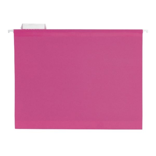 Pendaflex Premium Reinforced Color Hanging File Folders, Letter Size, Pink, Pack Of 25 Folders