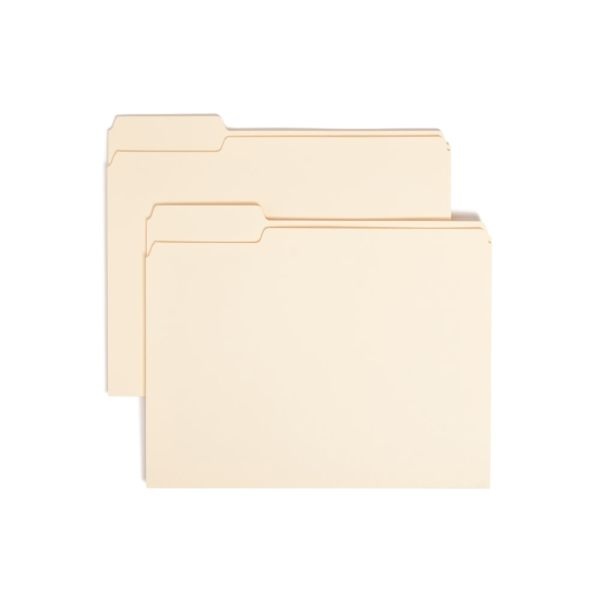 Smead Selected Tab Position Manila File Folders, Letter Size, 1/3 Cut, Position 1, Pack Of 100
