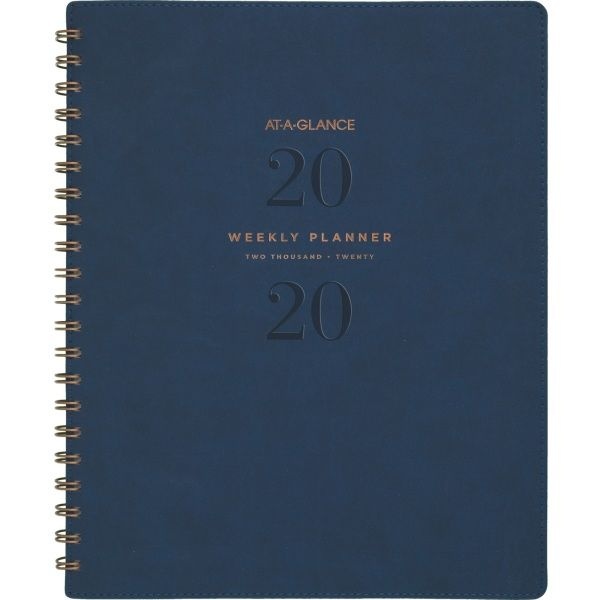 At-A-Glance Signature Collection Firenze Navy Weekly/Monthly Planner, 8 3/8 X 11, 2023 Calendar