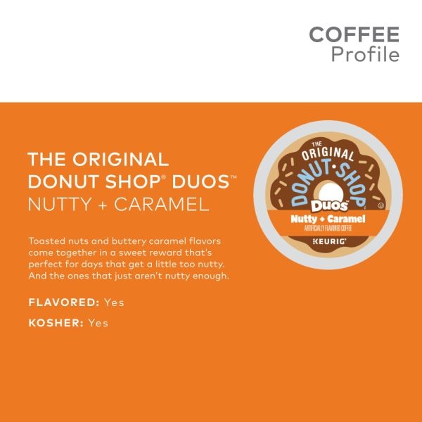 Keurig The Original Donut Shop Single Serve K Cup Pods Medium Roast Nutty Caramel Carton Of 24