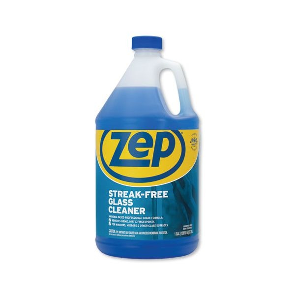 Zep Commercial Streak-Free Glass Cleaner, Pleasant Scent, 1 Gal Bottle