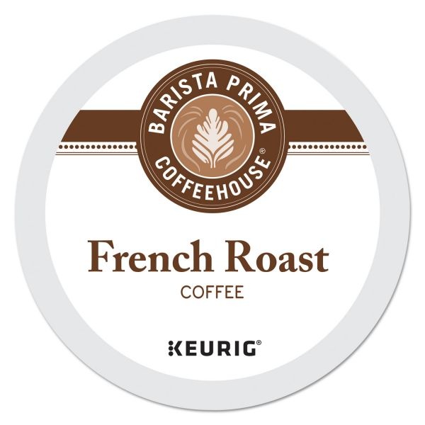 Barista Prima Coffeehouse French Roast K-Cups Coffee Pack, Dark Roast, 96/Carton