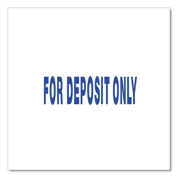 Universal Message Stamp, For Deposit Only, Pre-Inked One-Color, Blue