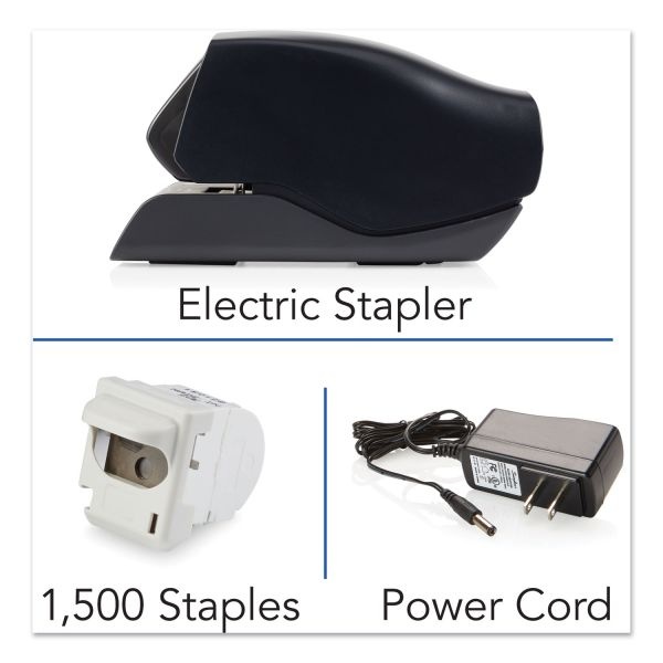 Swingline Desktop Cartridge Electric Stapler With Led Guide, 25-Sheet Capacity, Black