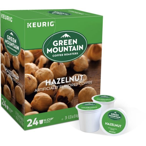 Green Mountain Coffee Single-Serve Coffee K-Cup, Hazelnut, Carton Of 96, 4 X 24 Per Box