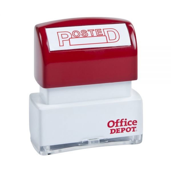 Pre-Inked Message Stamp, "Posted", Red