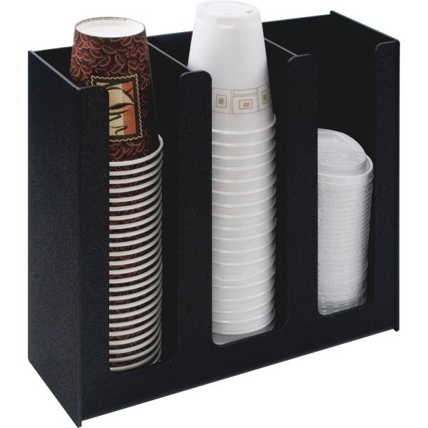 Vertiflex Cup And Lid Holder Organizer, For 32 Oz. Cups, Black