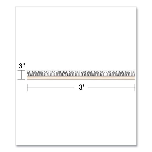 Carson-Dellosa Education Straight Borders, 3" X 3 Ft, Black/White Rainbows, 12/Pack