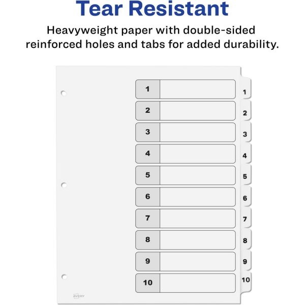 Avery Ready Index 10-Tab Custom Toc Dividers