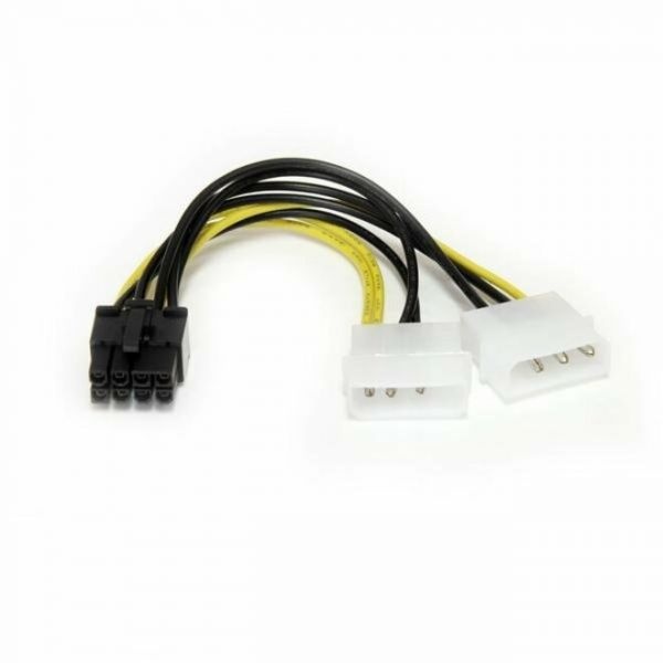 6In Lp4 To 8 Pin Pci Express Video Card Power Cable Adapter - 8 Pin Internal Power (M) - 4 Pin Atx12v (M) - 15.2 Cm