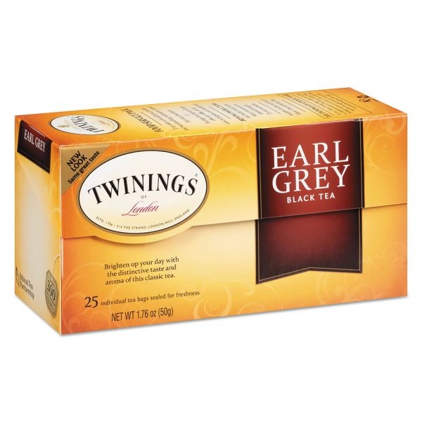 Twinings Earl Grey Tea, 1.41 Oz, Box Of 25
