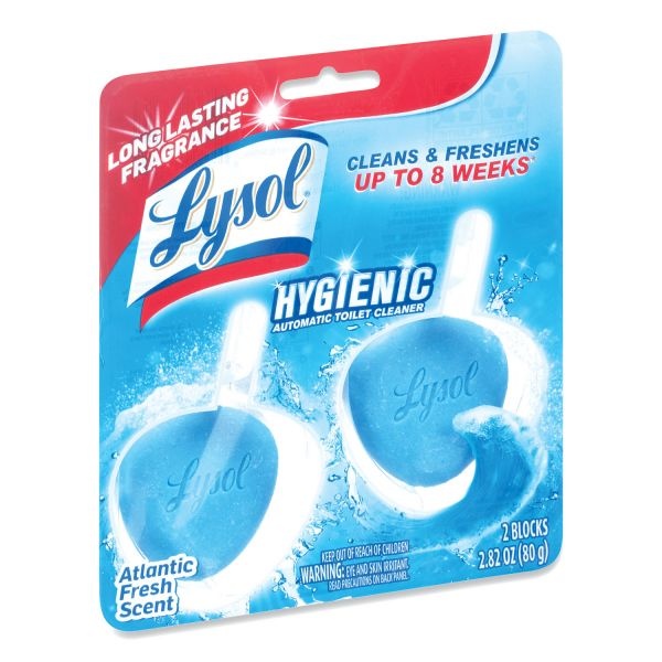 Lysol Brand Hygienic Automatic Toilet Bowl Cleaner, Atlantic Fresh, 2/Pack