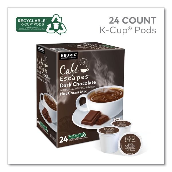 Café Escapes Cafe Escapes Milk Chocolate Hot Cocoa K-Cups, 96/Carton