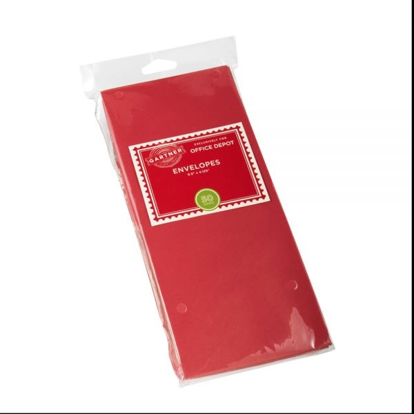 Gartner Studios #10 Envelopes, Gummed Seal, Red, Box Of 50