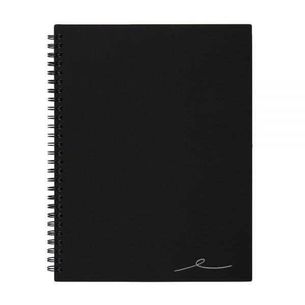 Wirebound Business Notebook, 7 1/4" X 9 1/2", Narrow Ruled, 160 Pages (80 Sheets), Black