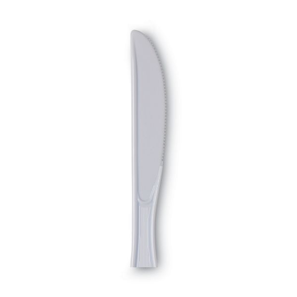 Dixie Plastic Utensils, Medium-Weight Knives, White, Box Of 100 Knives