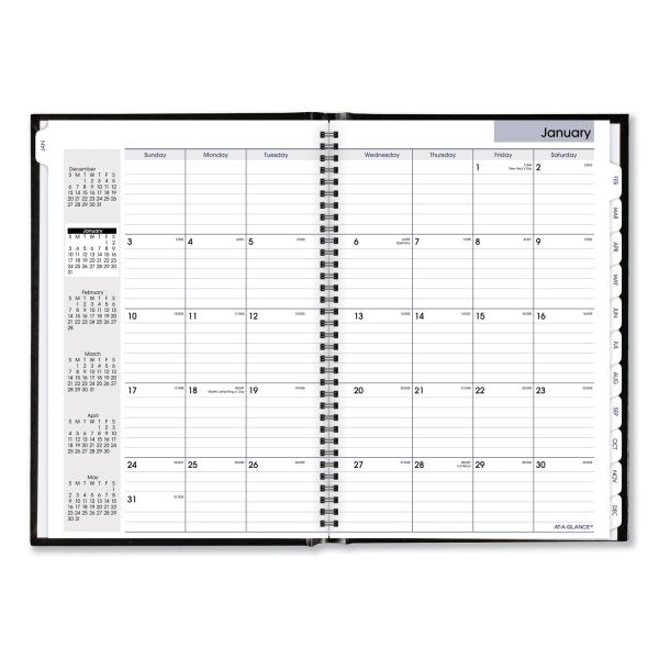 At-A-Glance Dayminder Hard-Cover Monthly Planner, Ruled Blocks, 11.75 X 8, Black Cover, 14-Month (Dec To Jan): 2023 To 2025