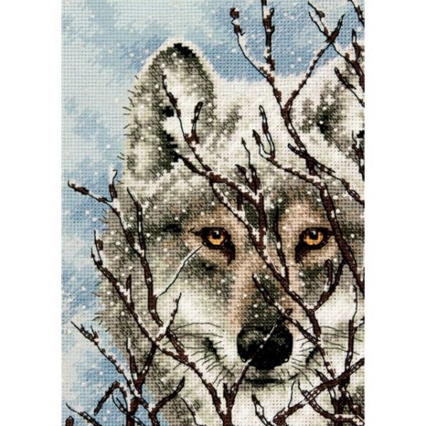 Dimensions Gold Petite Wolf Counted Cross Stitch Kit