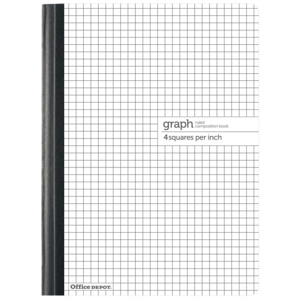 Composition Book, 7-1/4" X 9-3/4, Quadrille Ruled, 80 Sheets, White