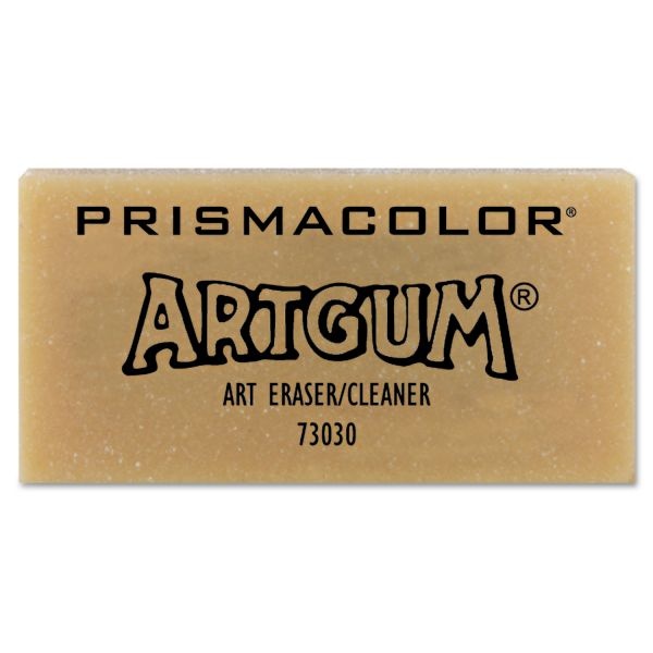 Prismacolor Artgum Eraser, For Pencil Marks, Rectangular Block, Large, Off White, Dozen